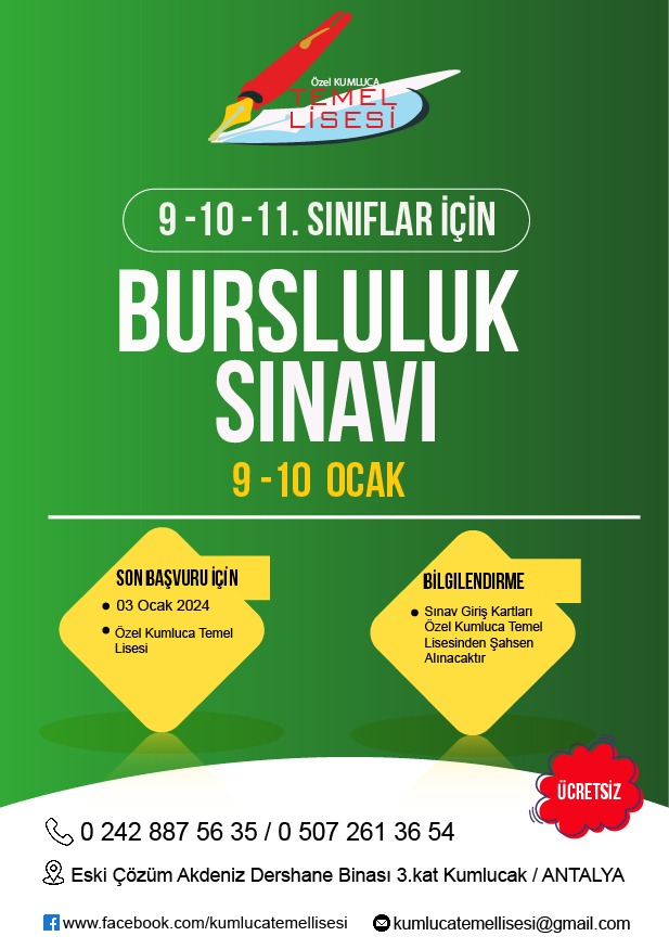 Bursluluk Afiş Çalışması